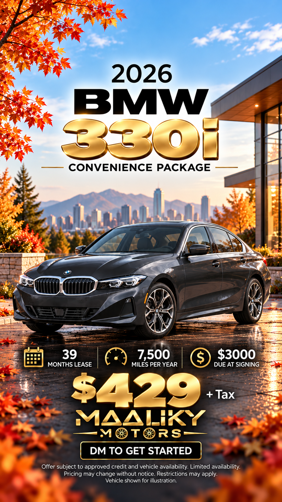 2026 BMW 330i Convenience Package lease deal