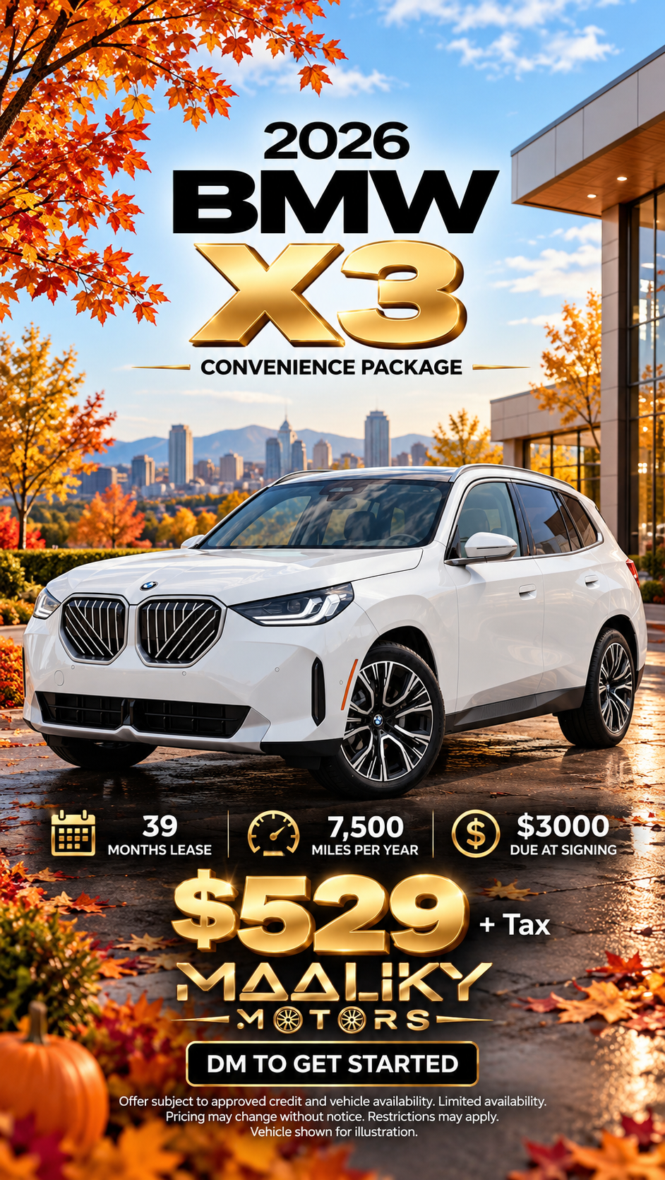 2026 BMW X3 Convenience Package lease deal