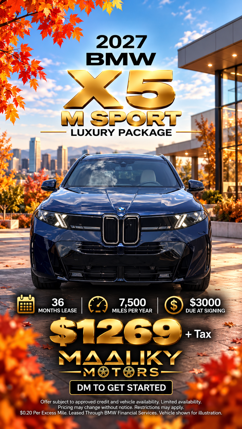 2027 BMW X5 M Sport Luxury Package lease deal