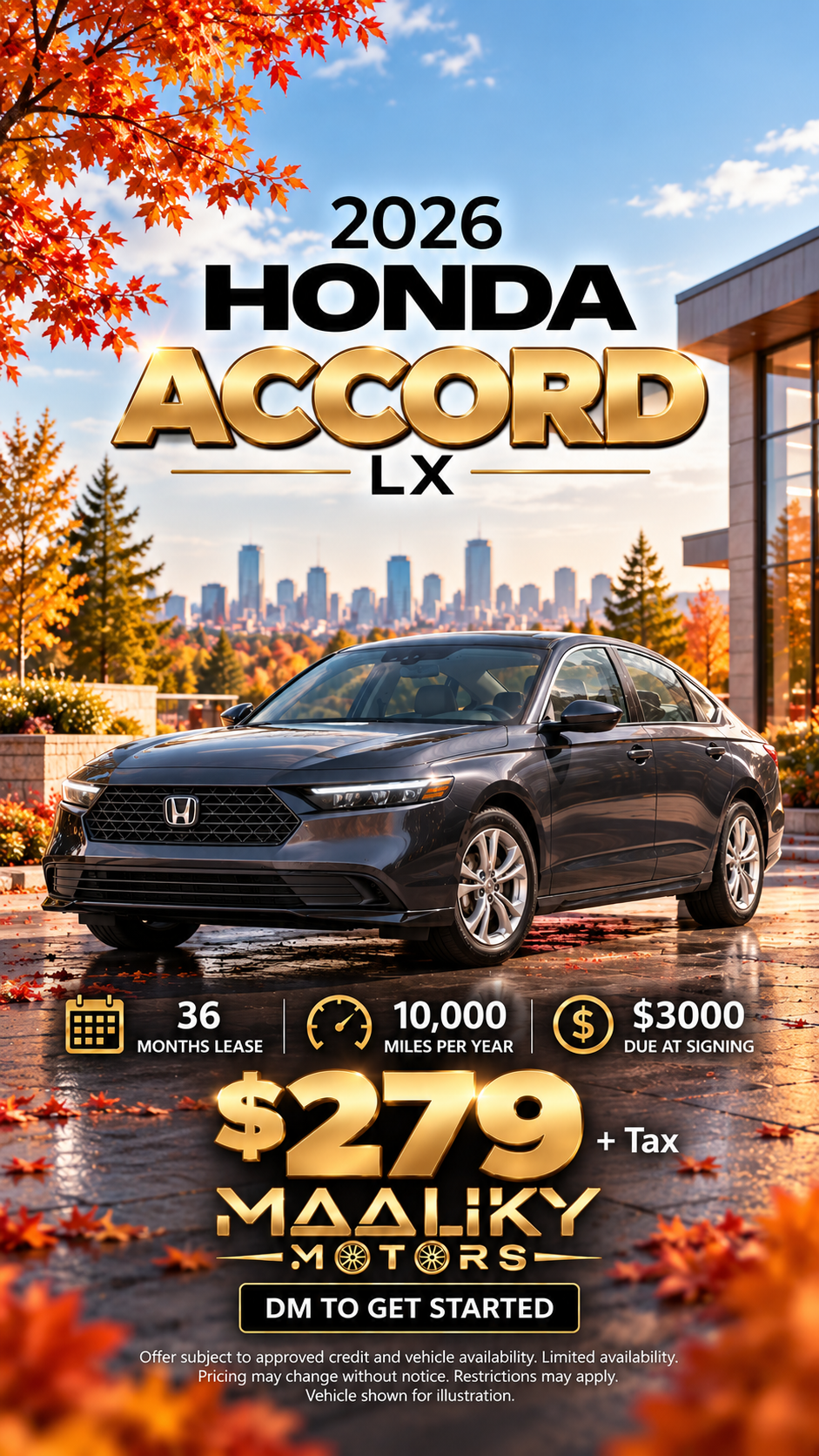 2026 Honda Accord LX lease deal
