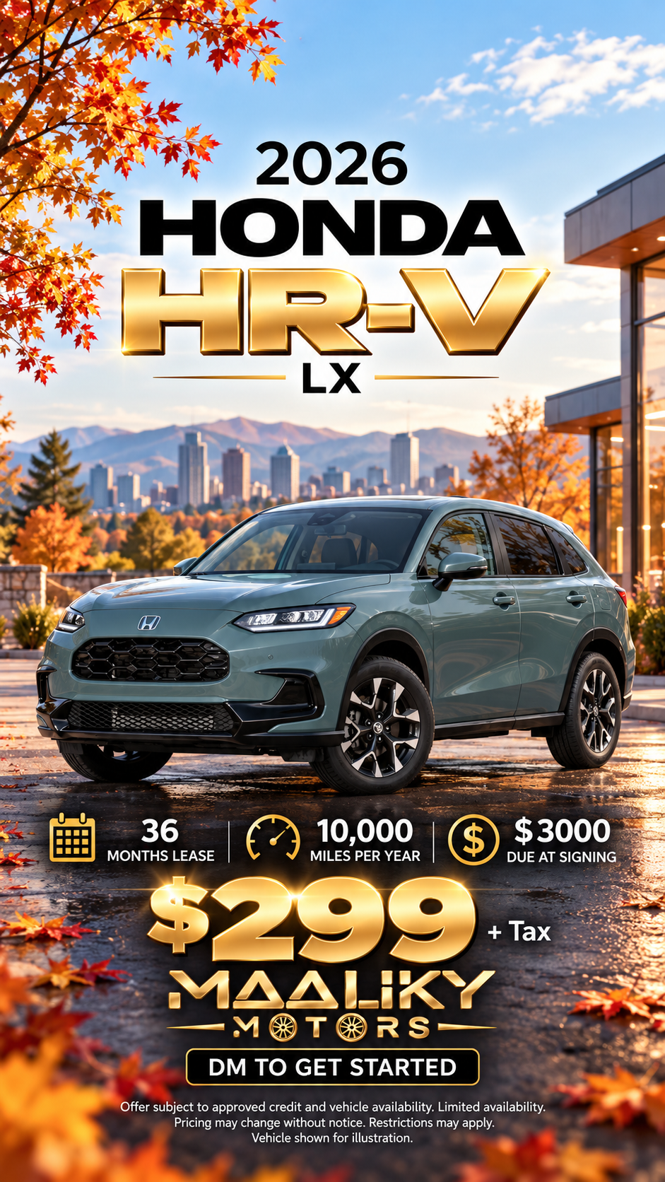 2026 Honda HR-V LX lease deal