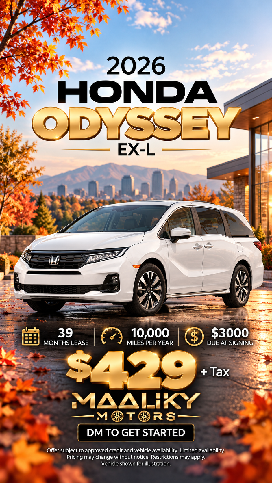 2026 Honda Odyssey EX-L lease deal
