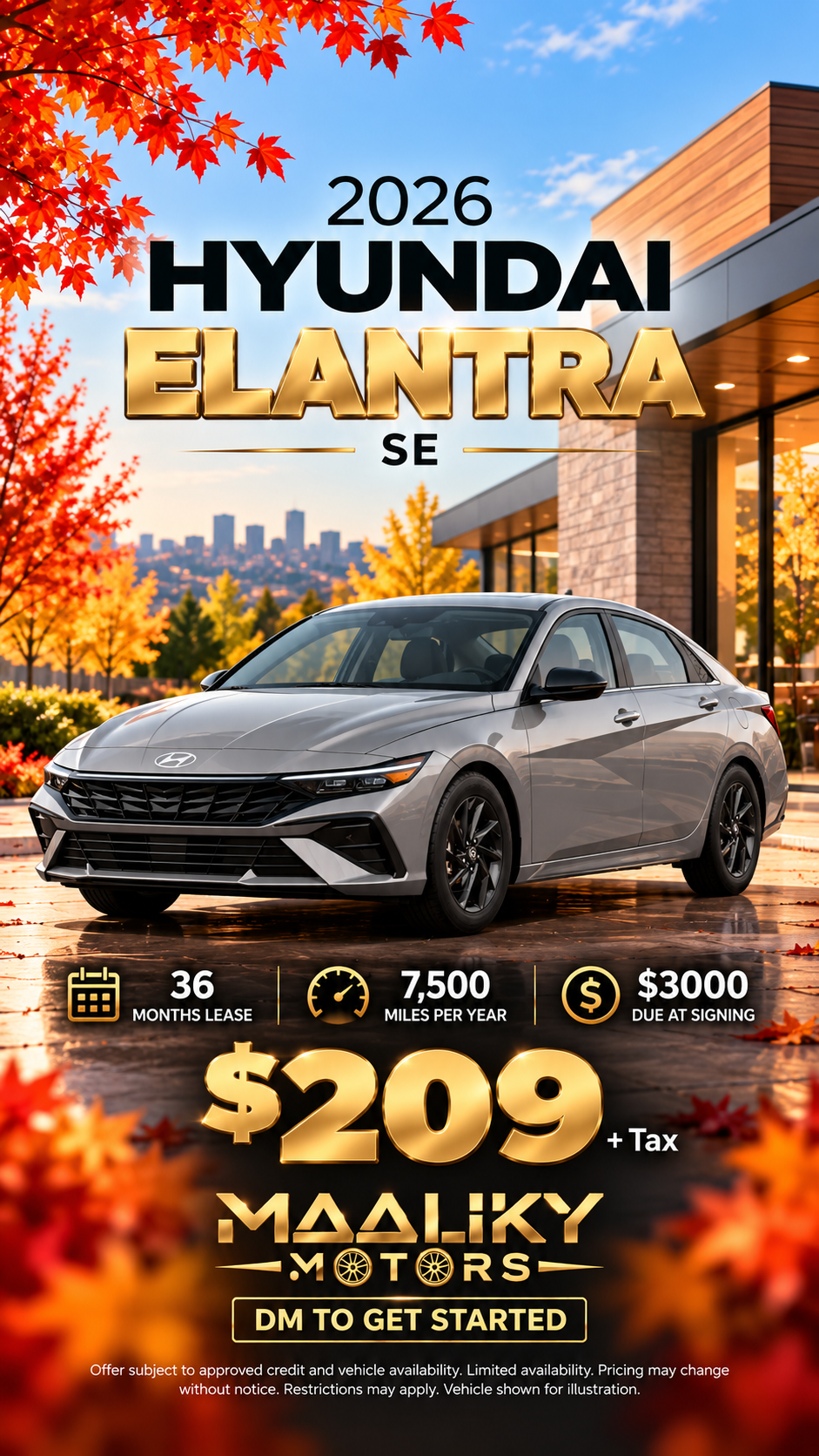 2026 Hyundai Elantra SE lease deal