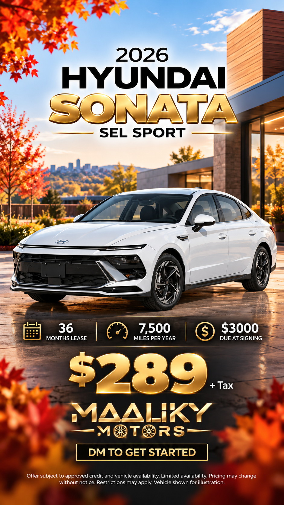 2026 Hyundai Sonata SEL Sport lease deal