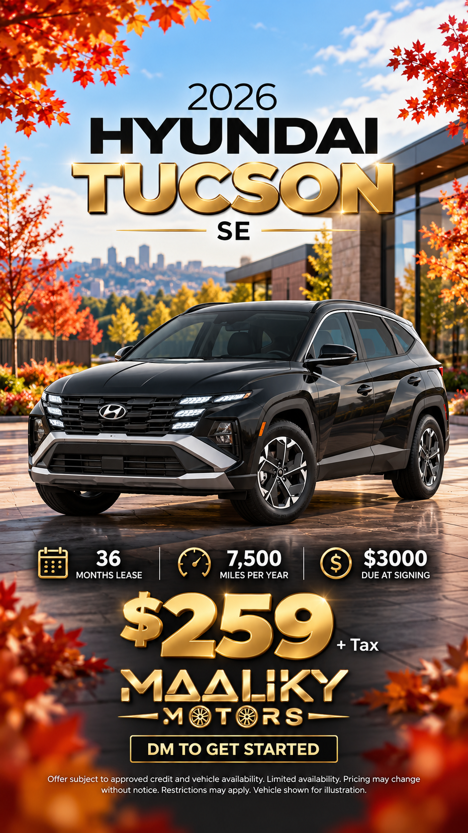 2026 Hyundai Tucson SE lease deal
