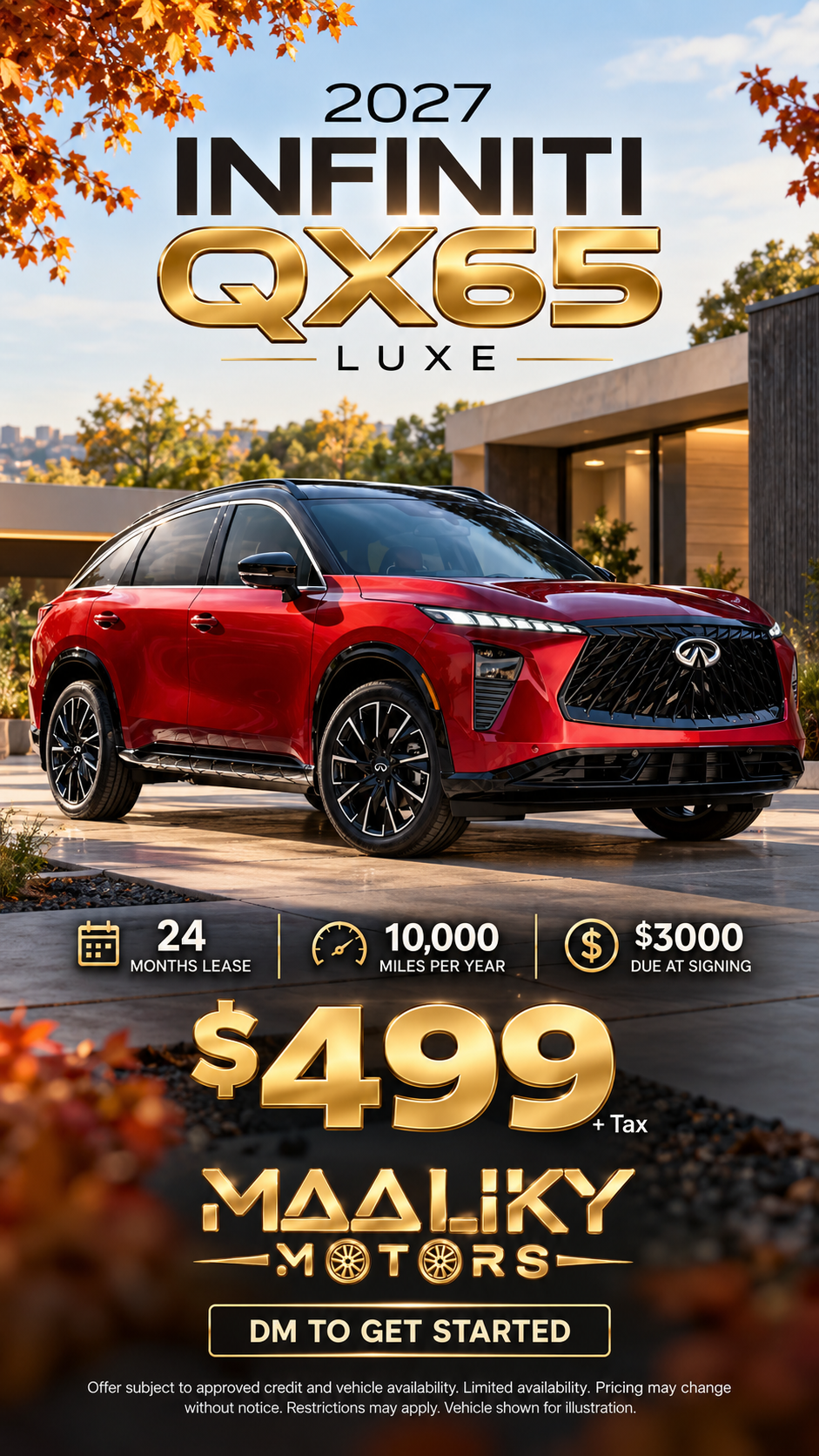 2027 Infiniti QX65 Luxe lease deal