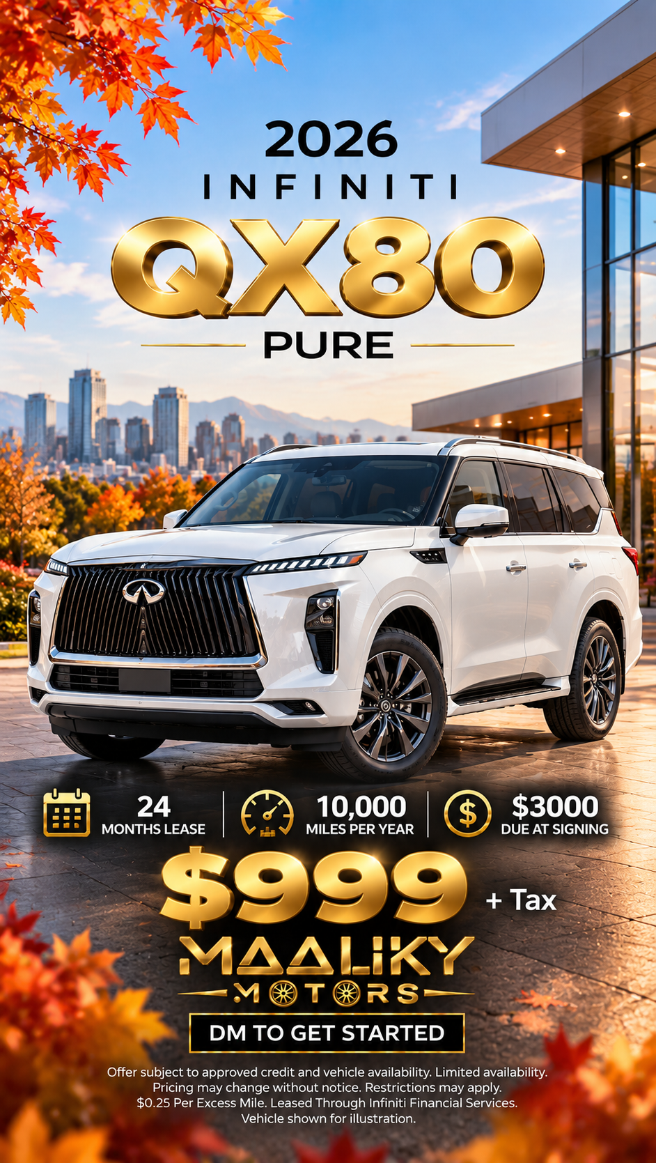 2026 Infiniti QX80 Pure lease deal