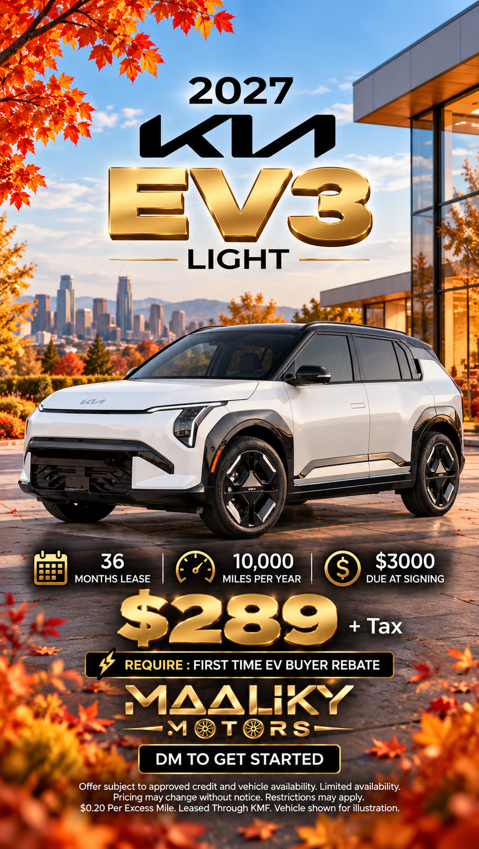 2027 Kia EV3 Light lease deal