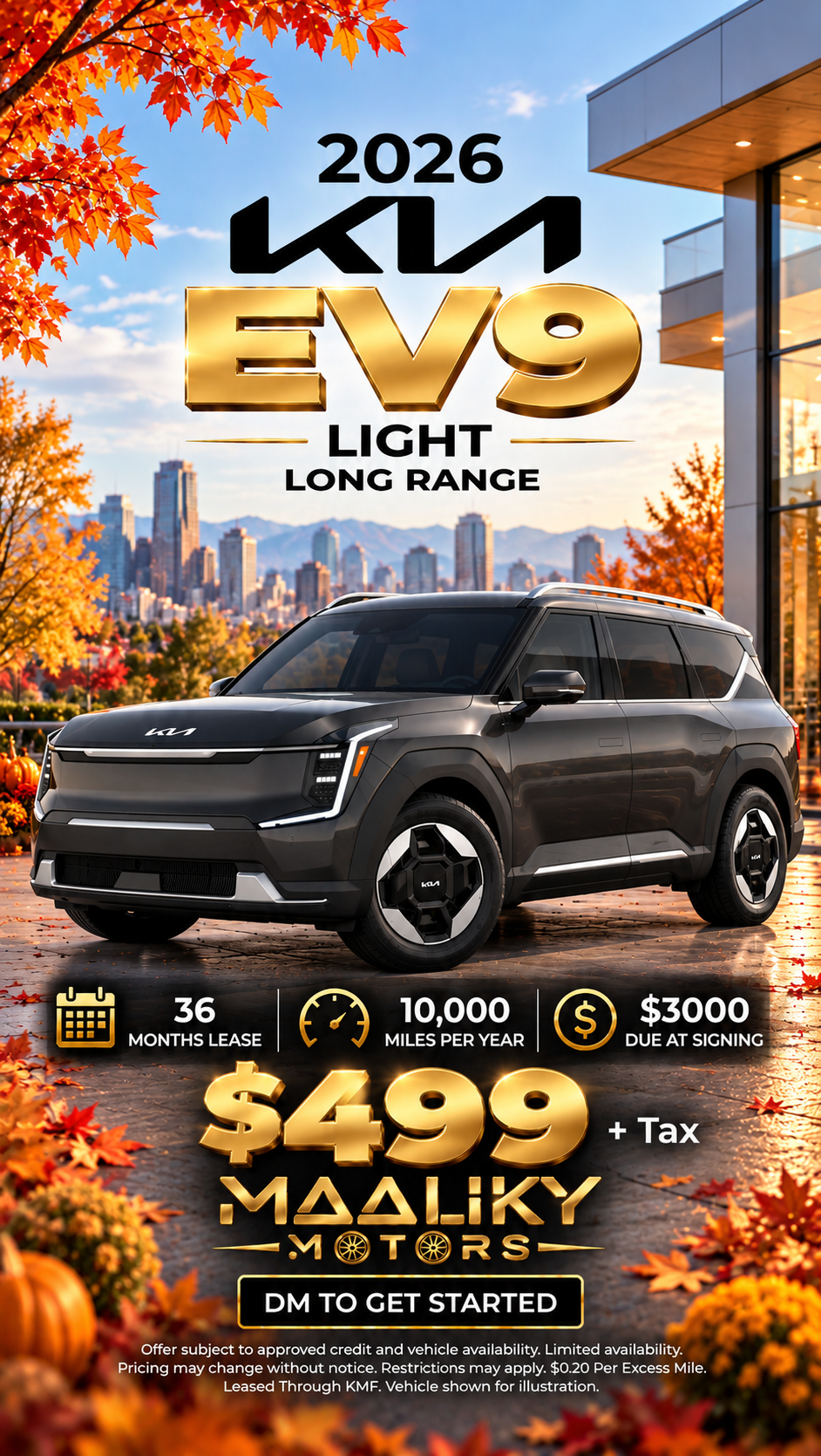 2026 Kia EV9 Light Long Range lease deal