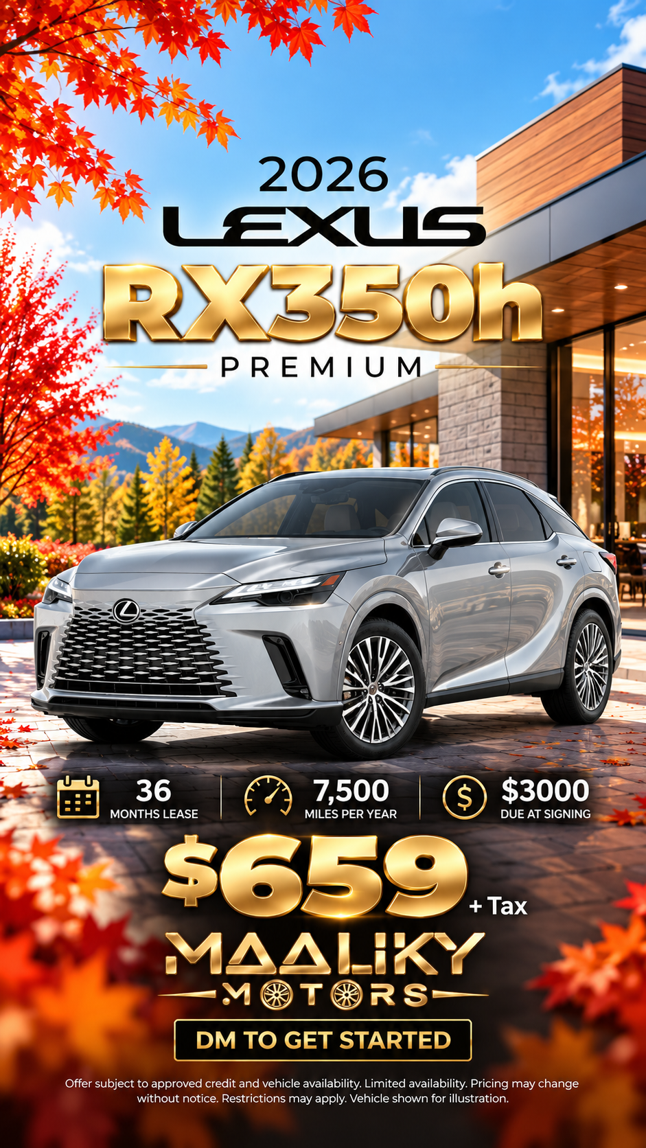 2026 Lexus RX350h Premium lease deal