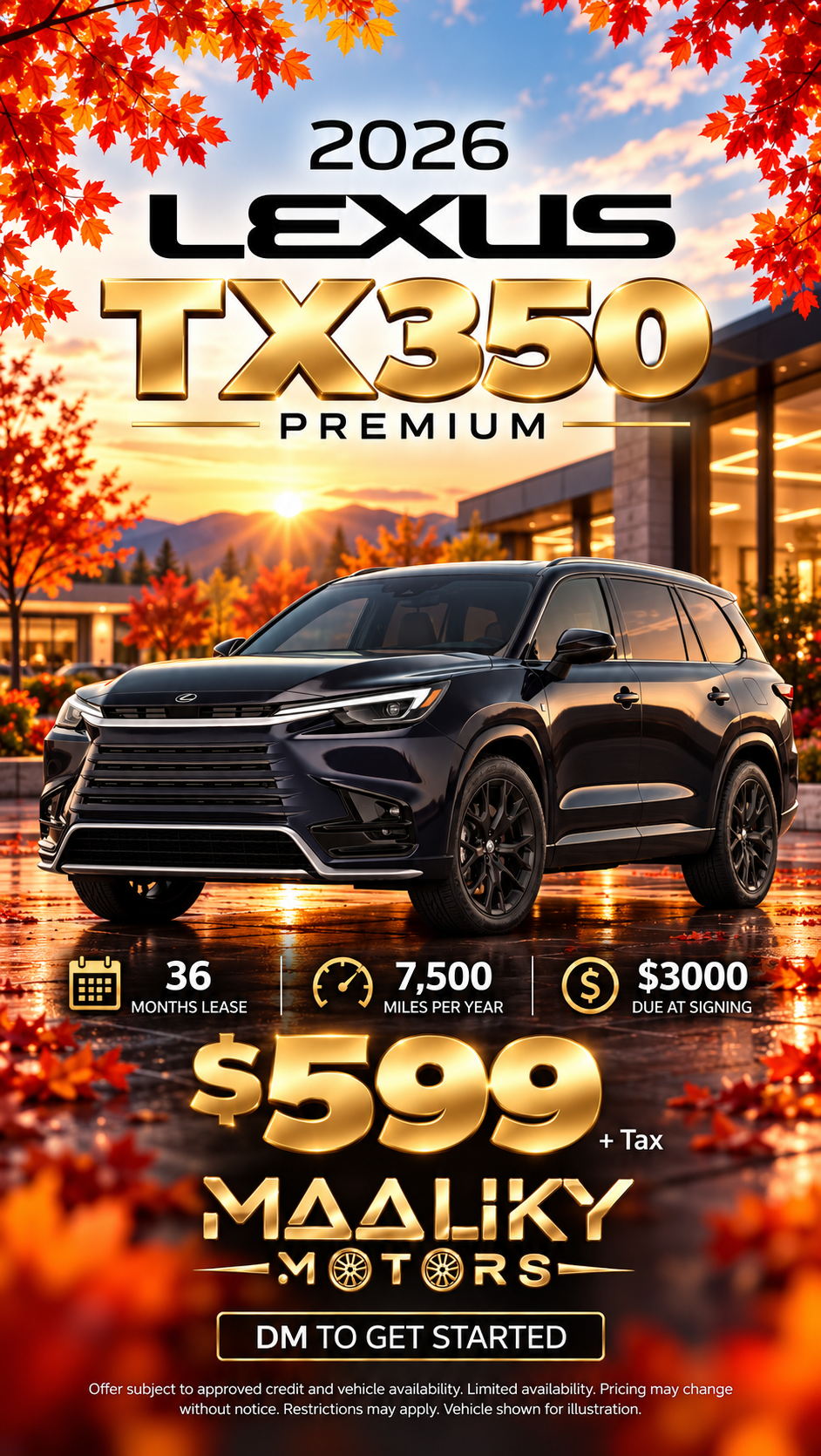 2026 Lexus TX350 Premium lease deal