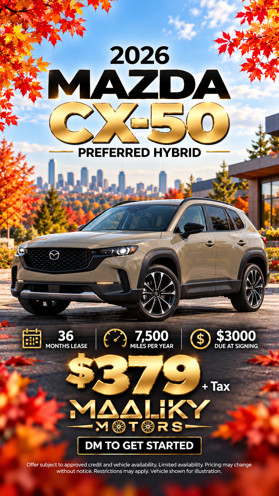 2026 Mazda CX-50 Preferred Hybrid lease deal