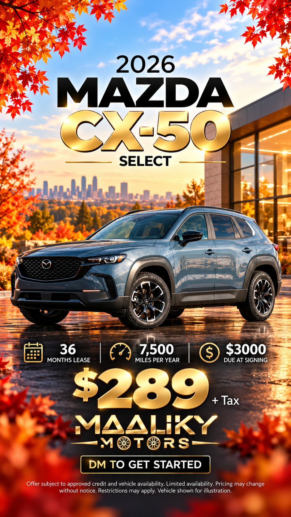 2026 Mazda CX-50 Select lease deal