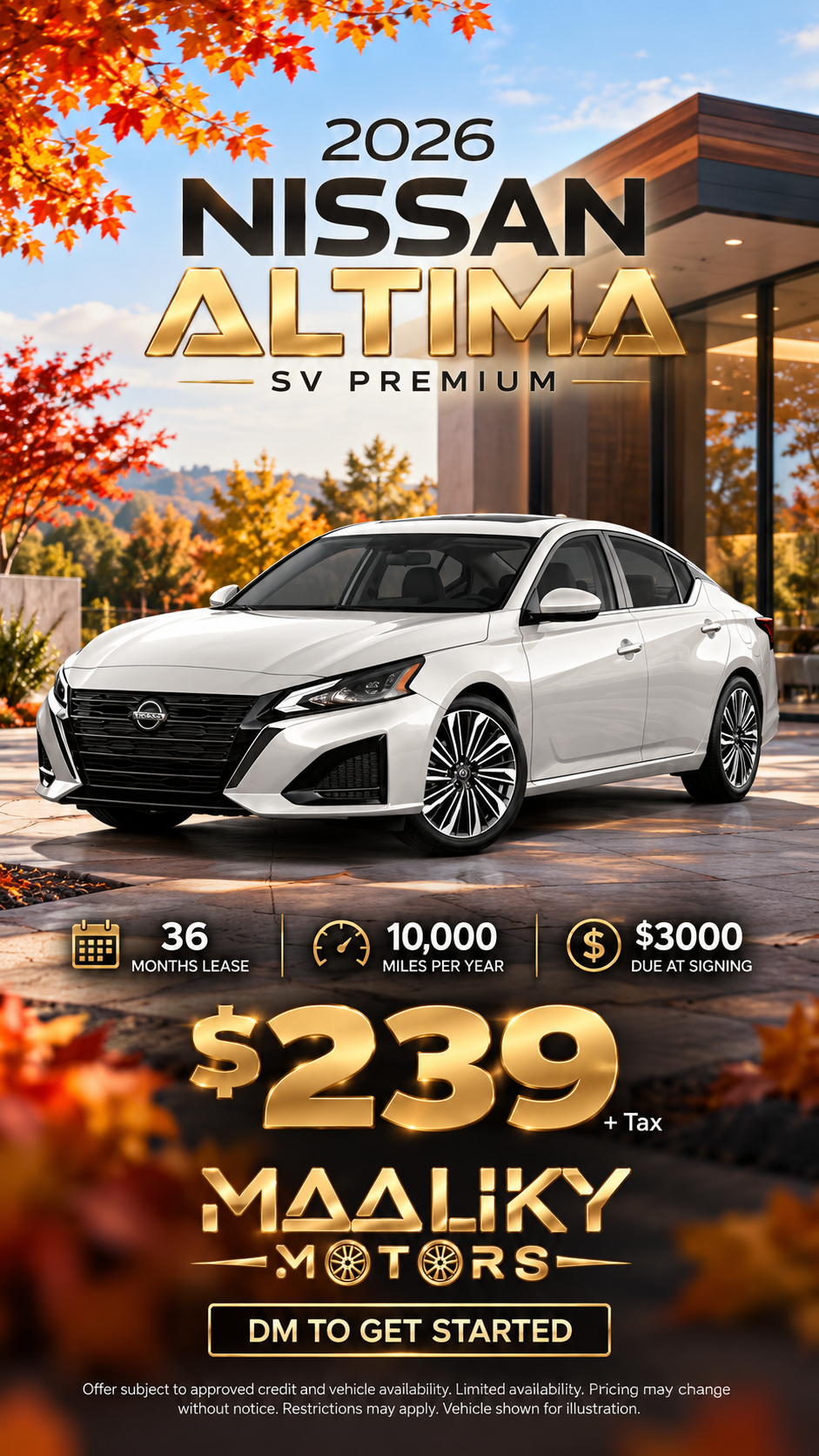2026 Nissan Altima SV Premium lease deal