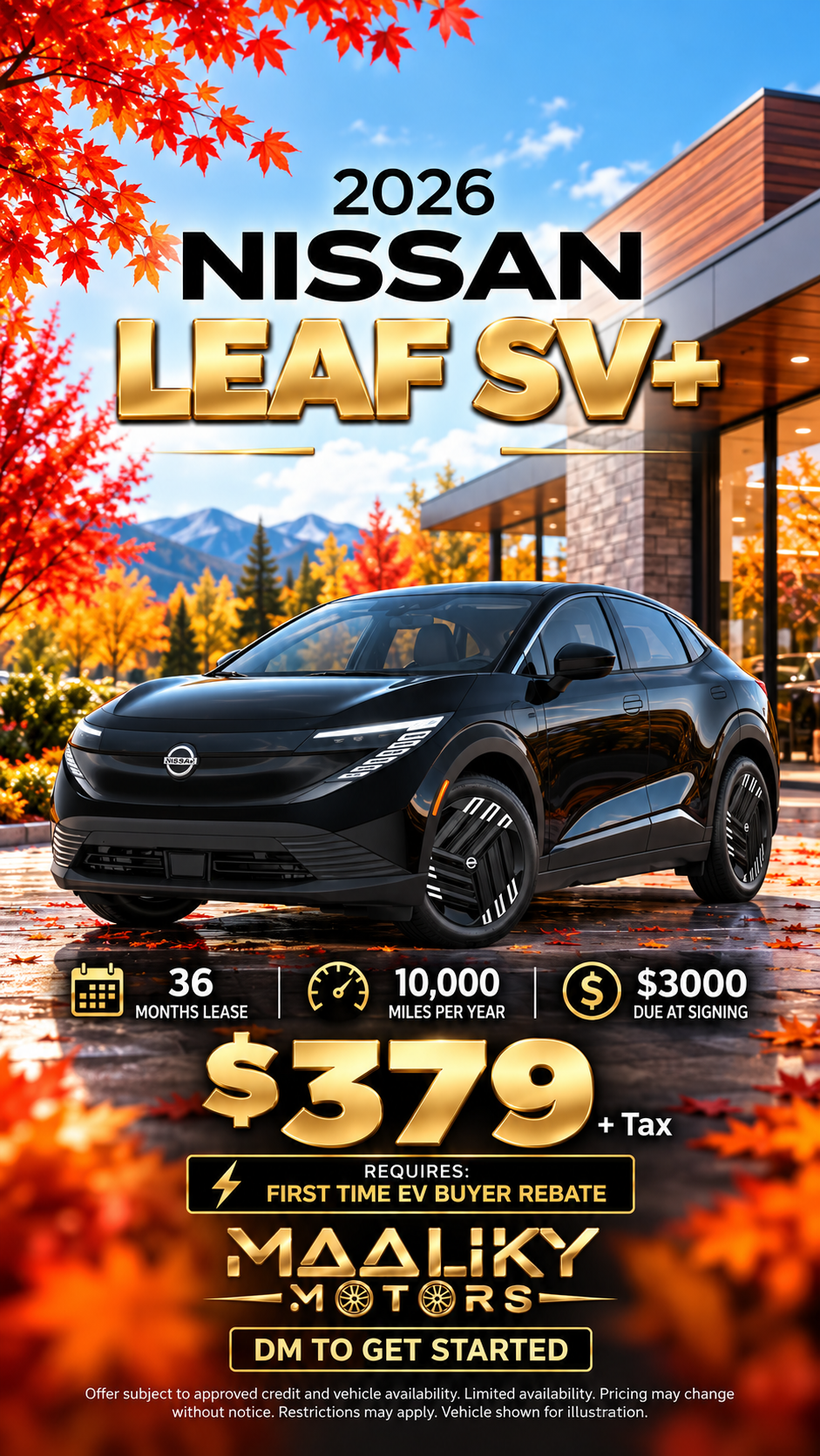 2026 Nissan Leaf SV+ lease deal