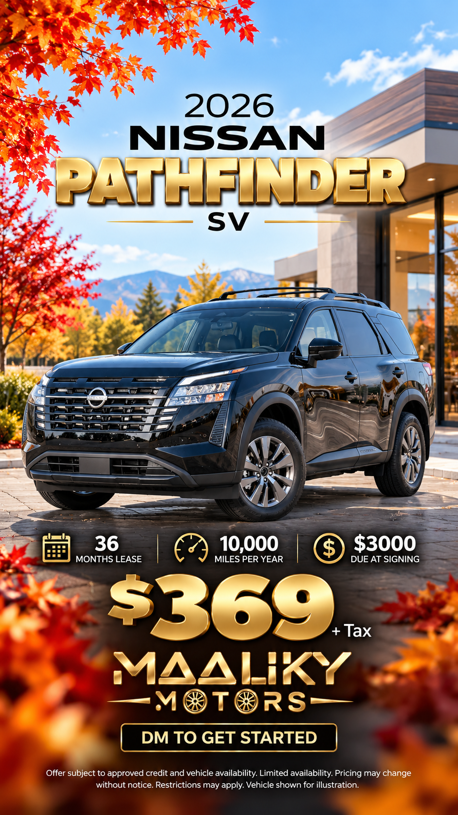 2026 Nissan Pathfinder SV lease deal