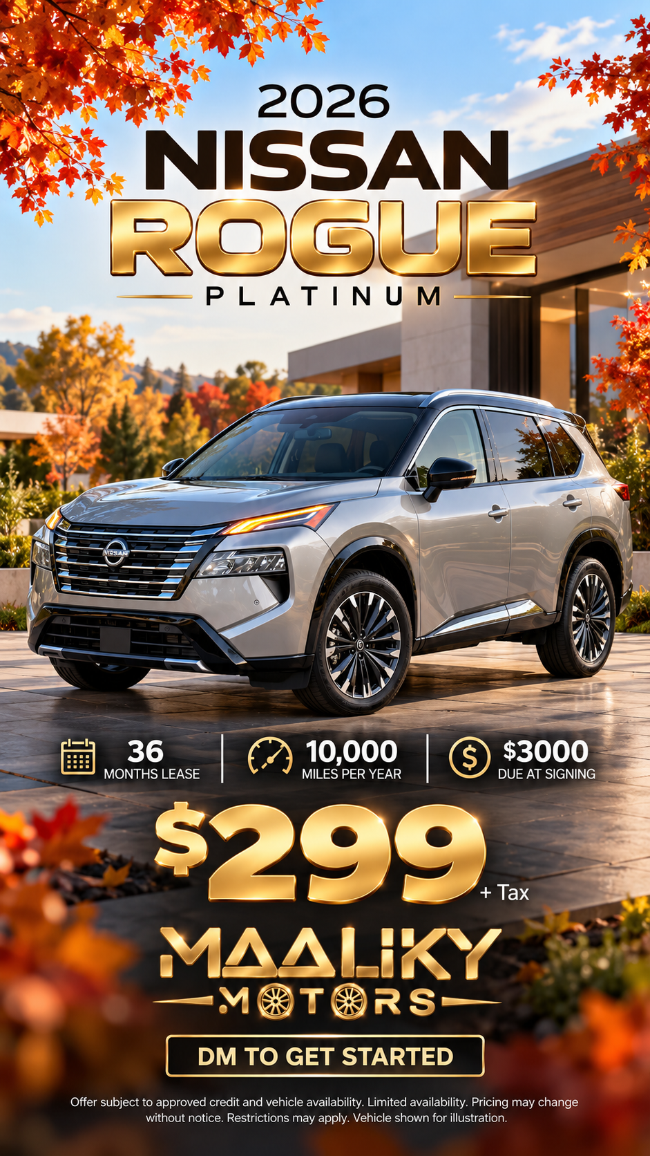 2026 Nissan Rogue Platinum lease deal