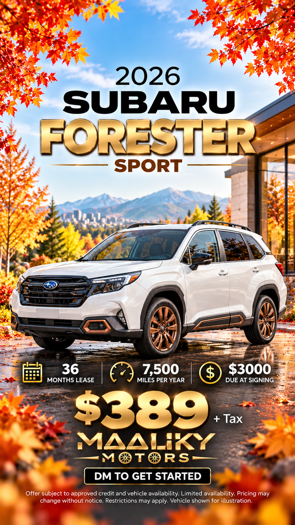 2026 Subaru Forester Sport lease deal
